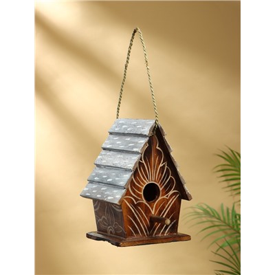 Подвесной декор «Скворечник», 17×24×15 см, дерево, коричневый