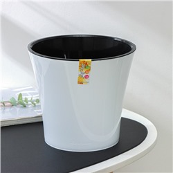 Кашпо для цветов со вставкой Santino «Арте», 3.5 л, пластик, бело-чёрный