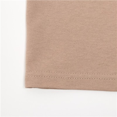 Пижама женская (лонгслив, брюки) MINAKU: Home collection, размер 42, бежевая