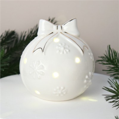 Фигурка Шар с подсветкой 10 см новогодний / YZ23777 /уп 96/LED