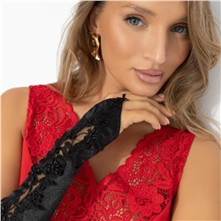 Топ комбинированное с кружевом, Момент откровения (цвет страсти)