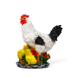 Садовая фигура из полистоуна «Курица с цыплятами», 33×17×25 см