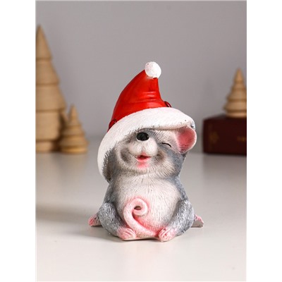 Фигурка полистоун «Мышонок новогодний», 11×7.5×8.5 см