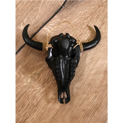 Сувенир интерьерный «Череп буйвола», 15×16×7 см, полирезин, чёрный