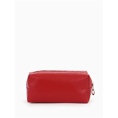 Косметичка женская ONE COLOR, на молнии, экокожа, бордовая