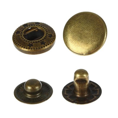 Кнопка 1.2 см, цвет золото, упаковка 100 штук