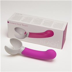Розовая насадка Reach для массажёра Revel Body - 14 см.