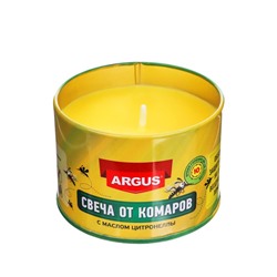 Антимоскитная свеча Argus, с маслом цитронеллы, банка с крышкой, 80 г