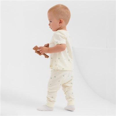 Штанишки детские MINAKU, рост 62-68 см, молочные