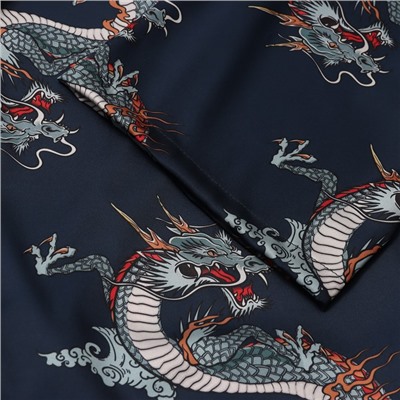 Халат домашний женский KAFTAN «Дракон», размер 44-46, синий