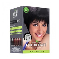 Color Mate Краска для волос, Натуральный черный цвет 9.1 (15г.*5 Саше)
