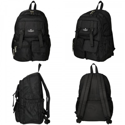 Рюкзак молодежный ERGONOMIC M17 "TOTAL BLACK" 43x29x15 см LXBPM17-TB LOREX