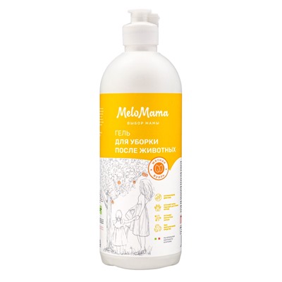 Средство для уборки после животных MeloMama, гель, мятный свежий аромат, 0.5 л