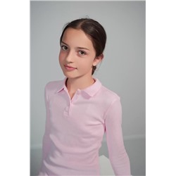 Блузка-поло в рубчик для девочки Happyfox