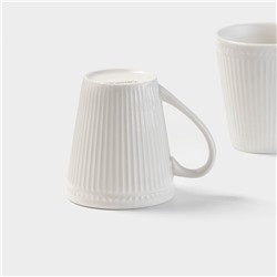 Набор кружек Magistro Edne, 300 мл, 2 шт., фарфор, белый