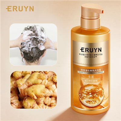 Шампунь с экстрактом имбиря парфюмированный ERYUN Ginger Smooth and Fluffy Shampoo, 500 мл.