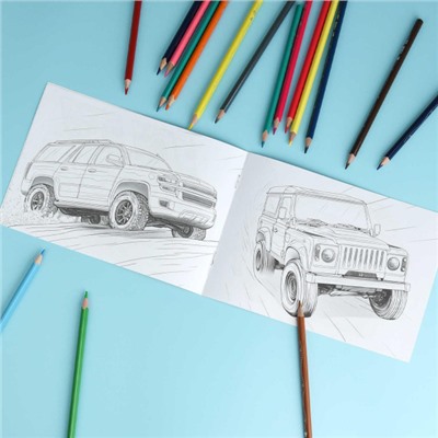 Книжка-раскраска 145х210 мм 4л "Крутые гонки" "ВНЕДОРОЖНИКИ" 72326 Феникс