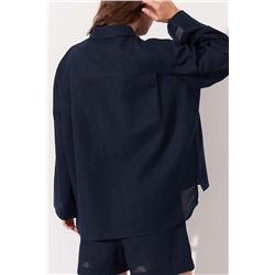 Рубашка короткая  S021_NAVI/Темно-синий