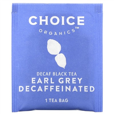 Choice Organic Teas, Black Tea, Organic Decaffeinated Earl Grey, Decaf, 16 Tea Bags, 1.12 oz (32 g)