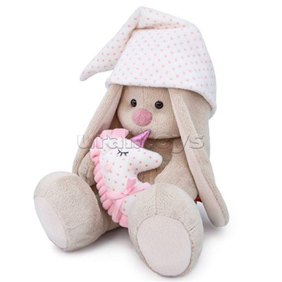 Зайка Ми с розовой подушкой - единорогом (большой)