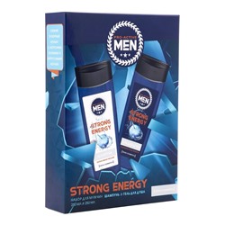 Подарочный набор косметики для мужчин Strong Energy: гель для душа, 250 мл + шампунь, 250 мл
