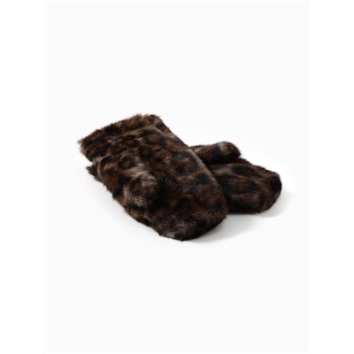 Варежки женские MINAKU «Леопард», размер 26×12 см