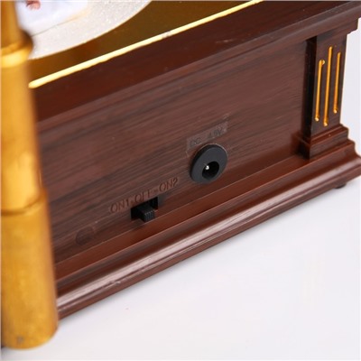 Светодиодная фигура «Рождественский граммофон» 12.5×35.5×15 см, полистоун, от батареек ААх3, USB, свечение мульти
