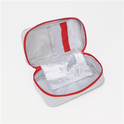 Косметичка - аптечка на молнии, цвет белый