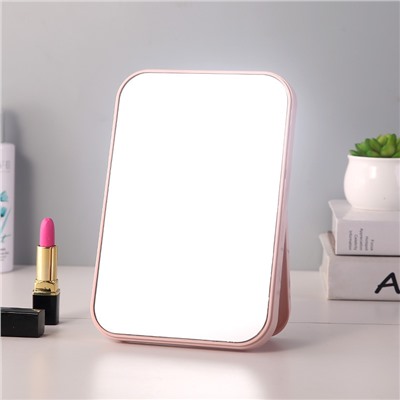 Зеркало настольное розовое 15*1,6*22 / U846 /уп 50/100 розовое