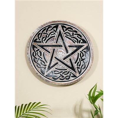 Панно резное «Кельтская пентаграмма», дерево, 30×30×2.5 см