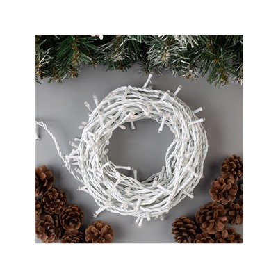 Гирлянда «Нить» 20 м, IP44, белая нить, 200 LED, свечение мульти, 8 режимов, 220 В