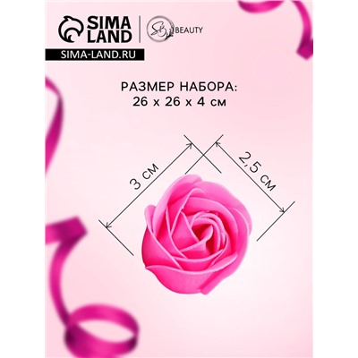 Розы мыльные фуксия, набор 81 шт.