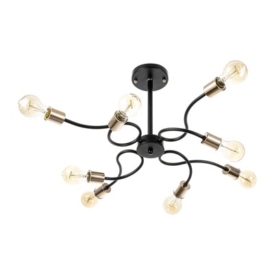 Люстра «Рипли» 8хЕ27 40 Вт черно-золотой 60×60×40 см