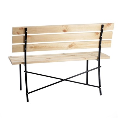 Скамейка садовая Laksi, 120×36×82 см, деревянная, металлический каркас