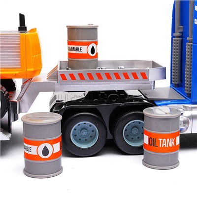 Машина "Грузовик тягач с экскаватором" р/у, 27 MHz, в коробке