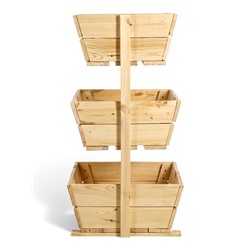 Стеллаж деревянный, 3 ящика 100×54×50 см, «Добропаровъ»