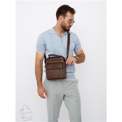 Сумка мужская 8805-2 brown Jeep в Новосибирске