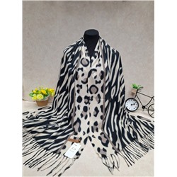 Мягкий двухсторонний палантин из кашемира мультицвет