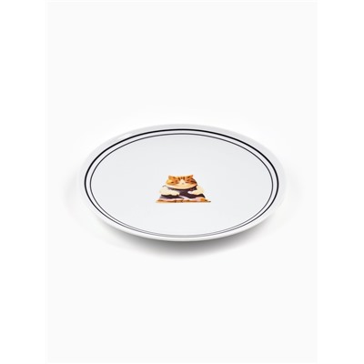 Тарелка плоская керамическая «Котик», d=20 см