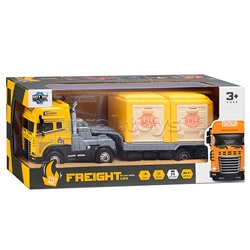 Машина "Двухзвенный прицеп четырехприводный" (свет, звук) в коробке