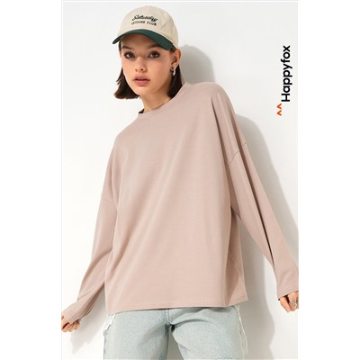 Женский лонгслив оверсайз Happyfox