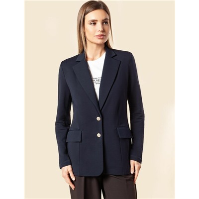 Жакет трикотажный из тонкого футера с эластаном на подкладке