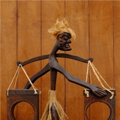 Подставка под бутылки «Абориген с коромыслом», 60×35×12 см