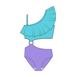 Купальник трикотажный для девочек