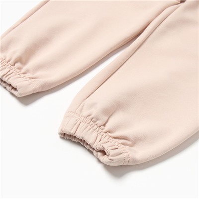 Комплект для девочки (свитшот, брюки), цвет кремовый, рост 98 см