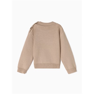 Джемпер вязаный новогодний «Крошка Я. Еловые веточки», рост 74-80 см, бежевый