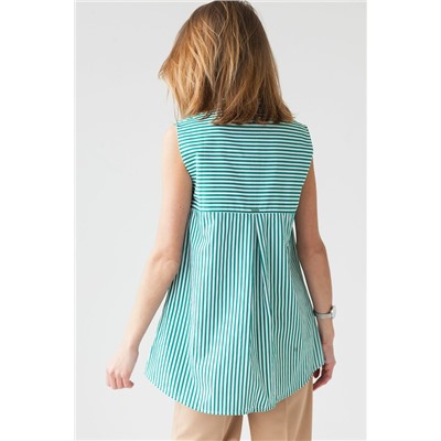 Удлиненная блузка в полоску