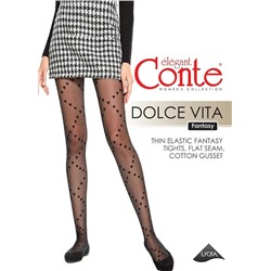 Колготки женские CONTE Колготки в сердечки c имитацией шнуровки Dolce Vita