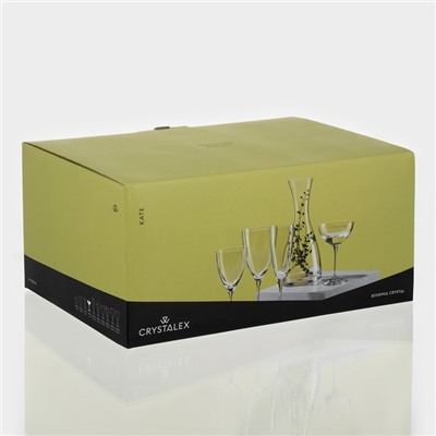 Набор бокалов для коктейля из хрустального стекла Bohemia Crystal «Кейт», 220 мл, 6 шт.