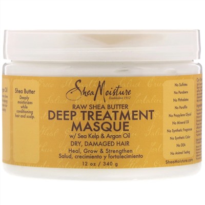 SheaMoisture, маска для глубокого ухода, необработанное масло ши, 340 г (12 унций)